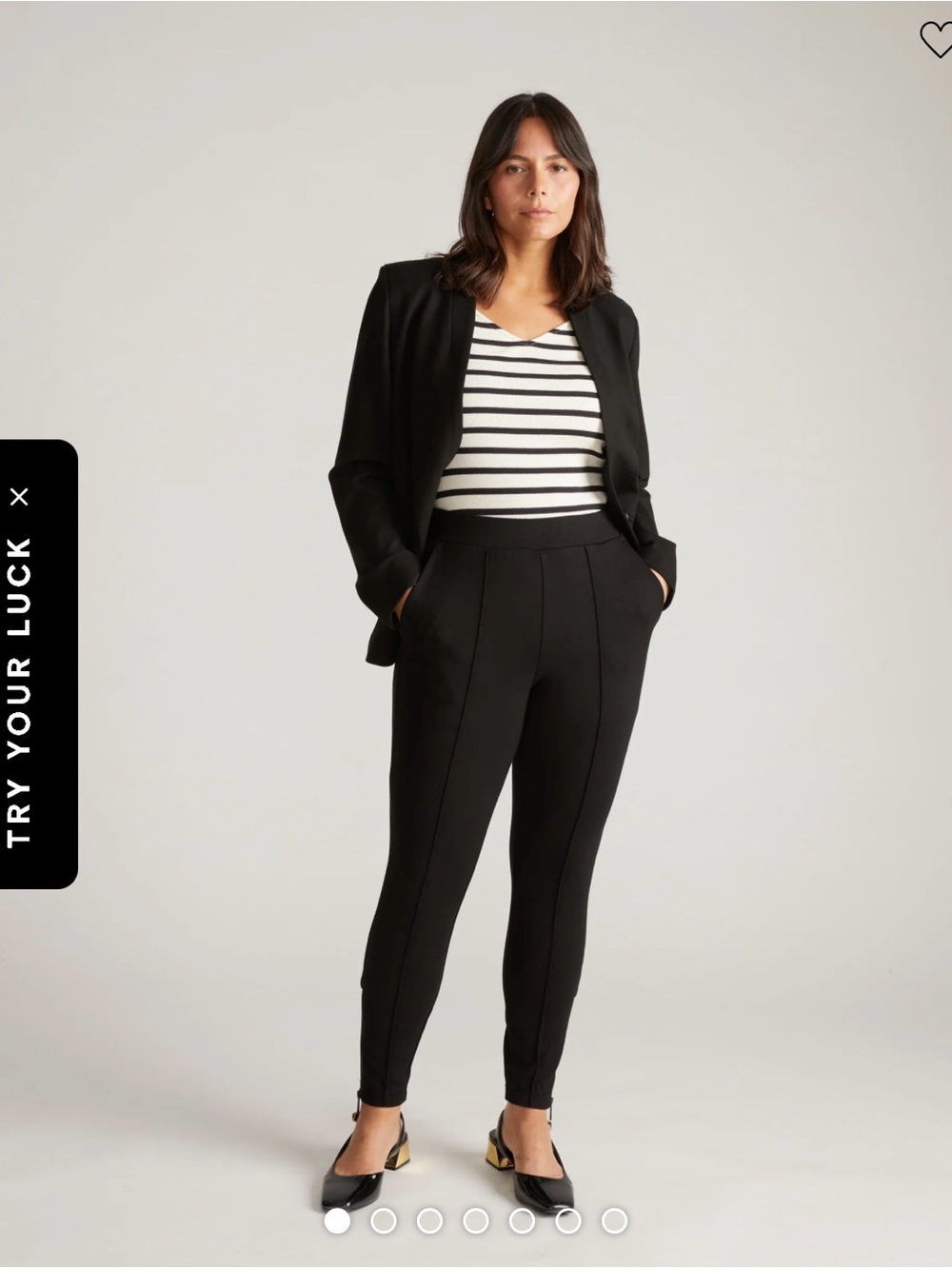 Universal Standard Women’s Black Moro Pintuck Pocket Ponte Pants Size M (18-20)